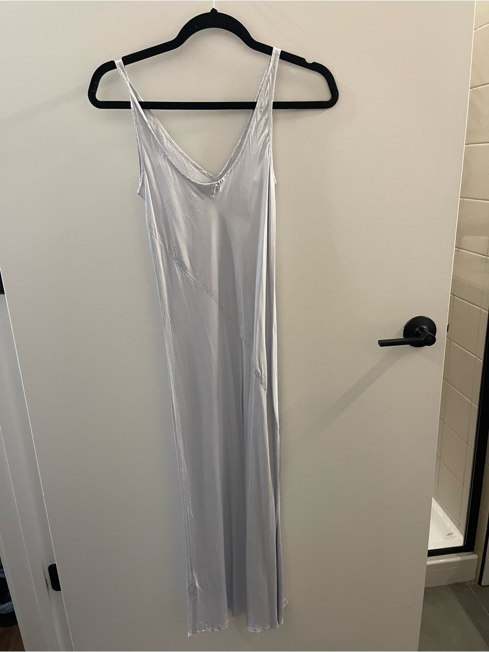 Aritzia Silky Light Blue Slip Dress